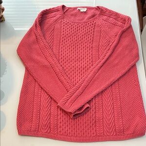 Textured thick dusty rose  Pink Sweater Orvis